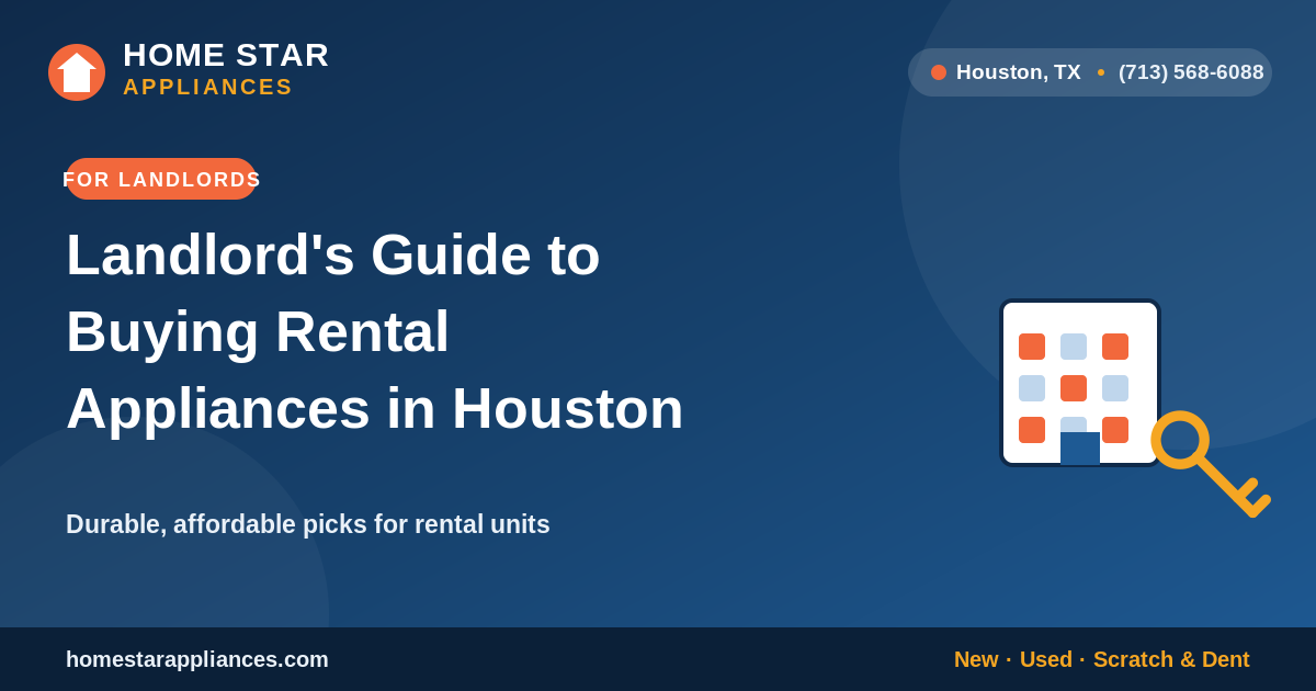 Landlord's guide to buying rental appliances in Houston - Home Star Appliances