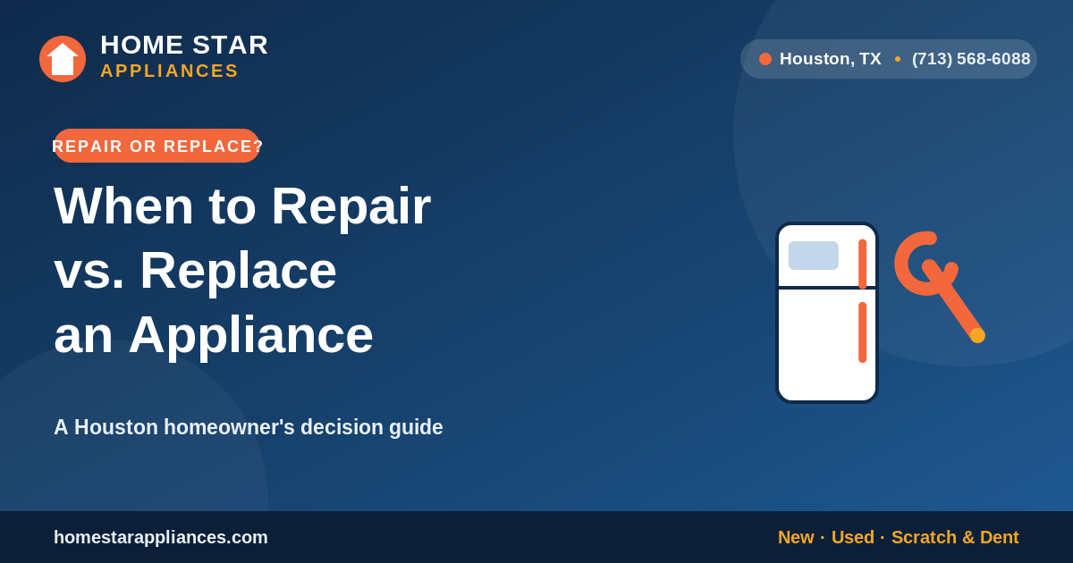 When to repair vs replace an appliance - Houston homeowner guide