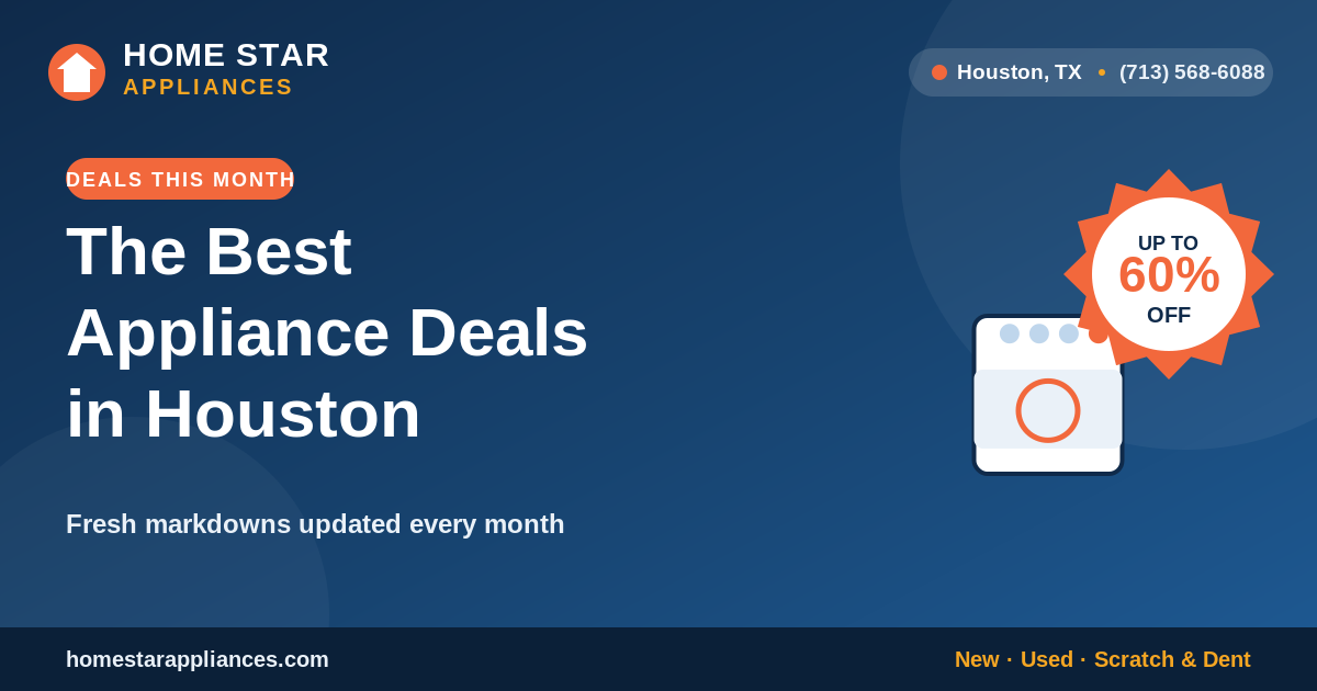 The best appliance deals in Houston this month - up to 60% off at Home Star Appliances