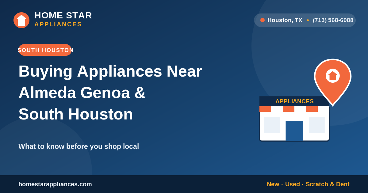 Buying appliances near Almeda Genoa and South Houston - Home Star Appliances