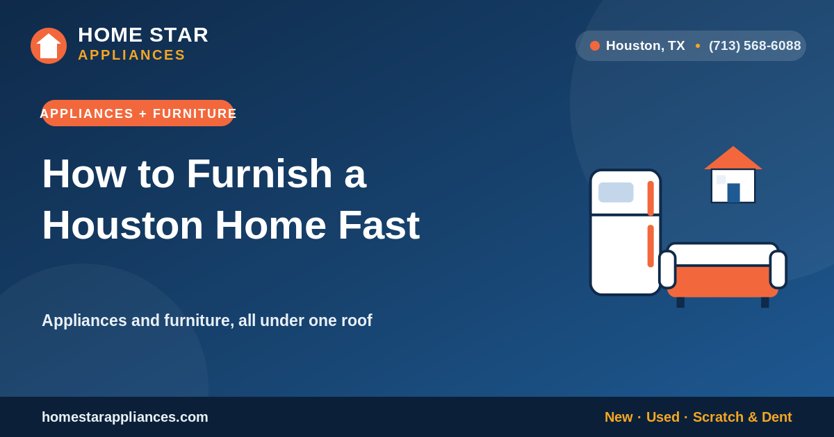How to furnish a Houston home fast with appliances and furniture under one roof