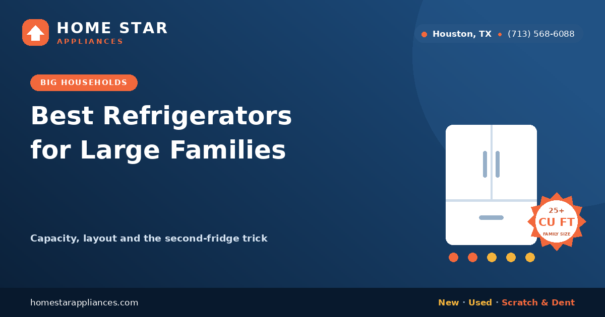 Large-capacity French door refrigerator for a big family
