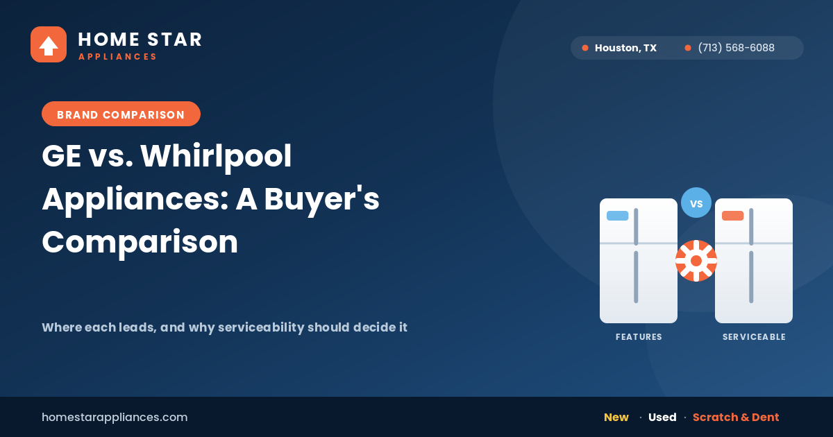 GE and Whirlpool style kitchen appliances compared side by side
