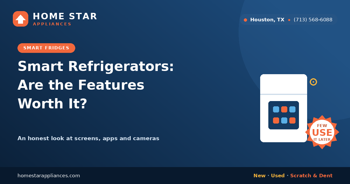 Smart refrigerator with a touchscreen on the door