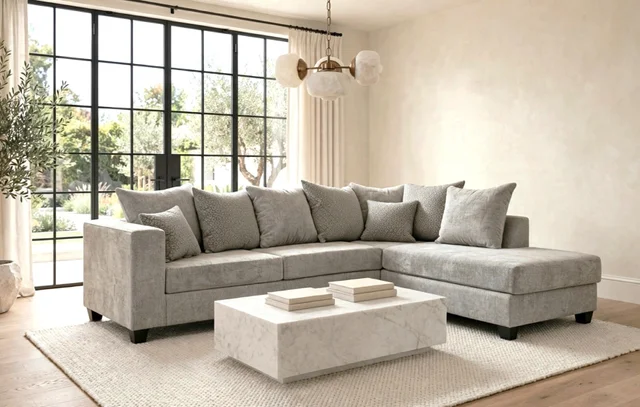 110 Hudson Gray Sectional — On Sale