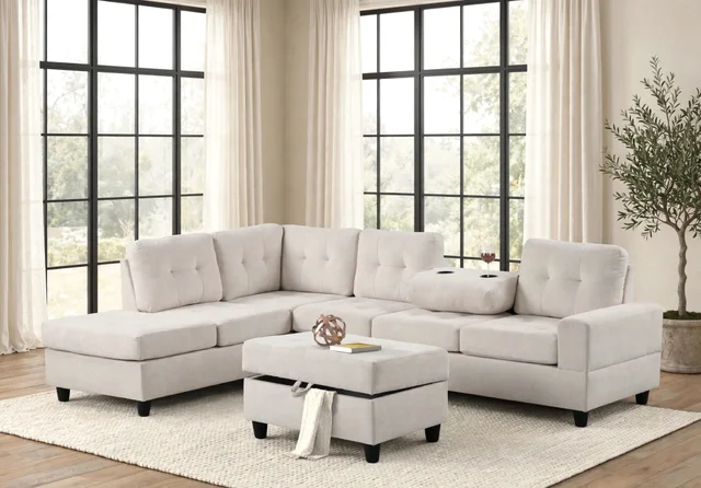 45Heights Reversible Sectional + Ottoman
