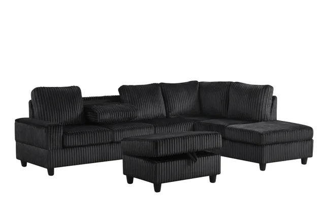 48Heights Reversible Sectional + Ottoman