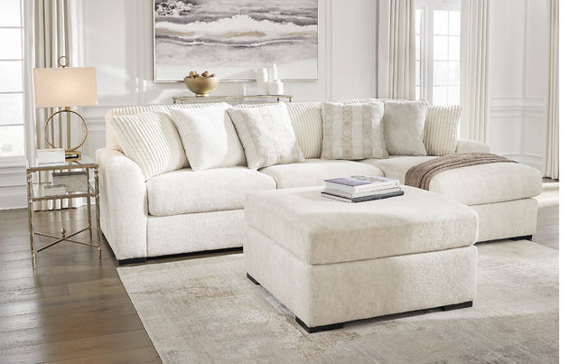 Ashley 619 Sectional (RAF Chaise) – Ivory