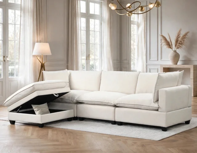Cloud2 Sand Linen Modular Sectional