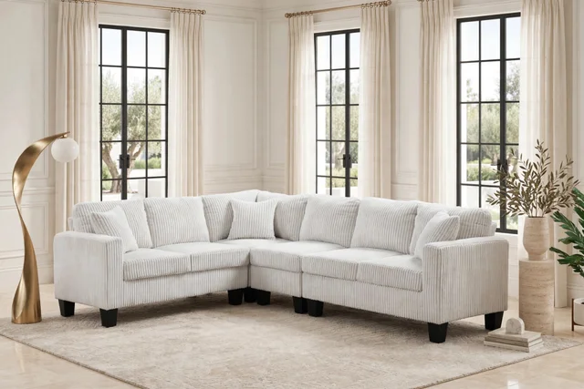Logan Beige Reversible Sectional