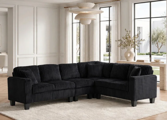 Logan2 Onyx Reversible Sectional