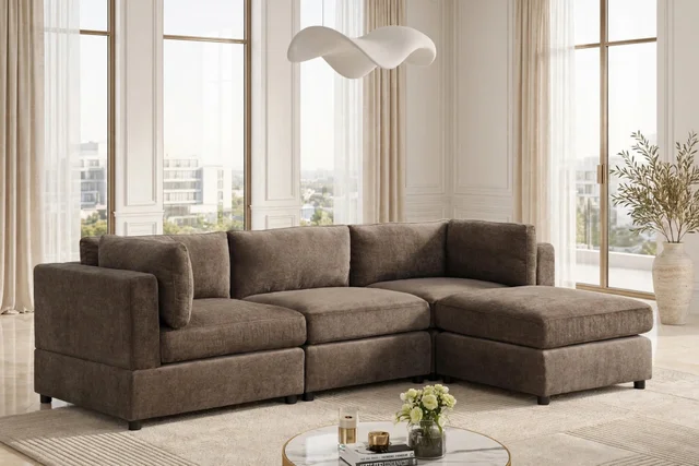 Milan Chocolate Modular Sectional — NEW ARRIVAL