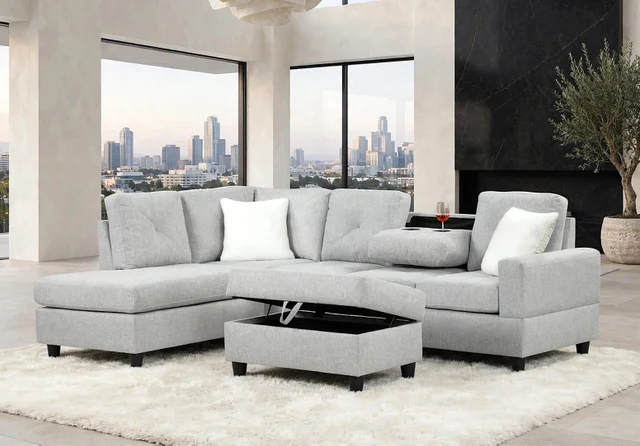Rocket Gray – Reversible Sectional