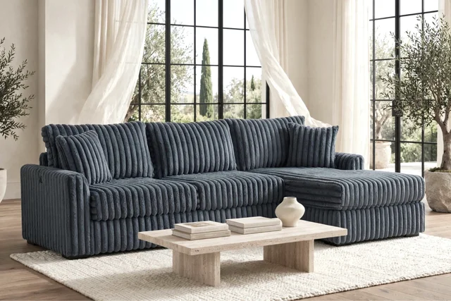 SOL Charcoal Reversible Sectional