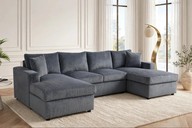 Terasa Gray Double Chaise Sectional