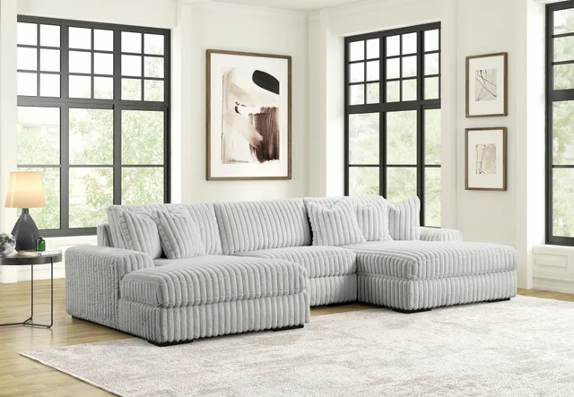 XL Sunday2 Gray 3PC Sectional